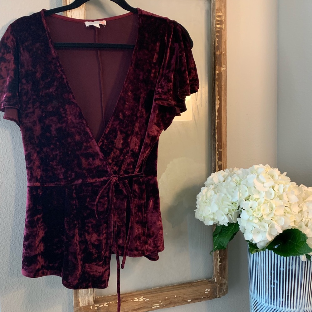 Velvet Maroon Blouse